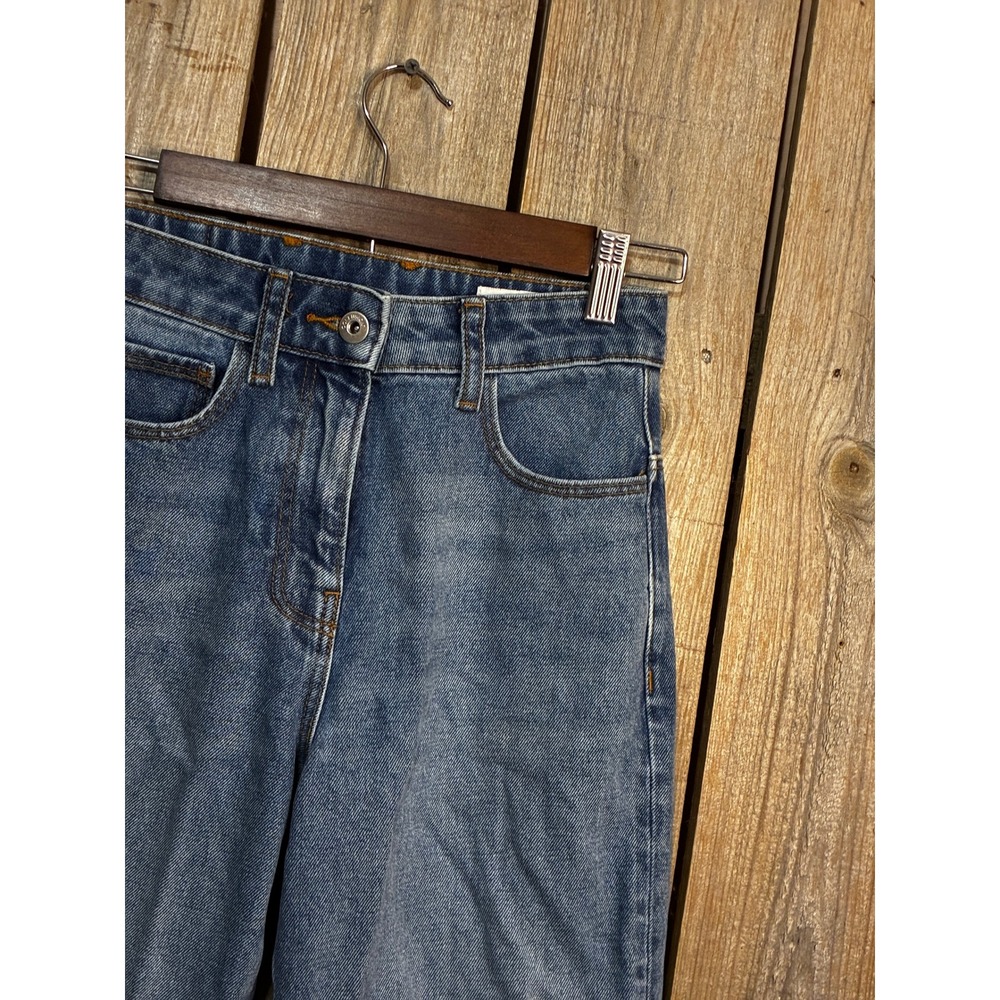 Collusion x005 Straight Leg Jeans Medium Wash Blue High Waist 24x28